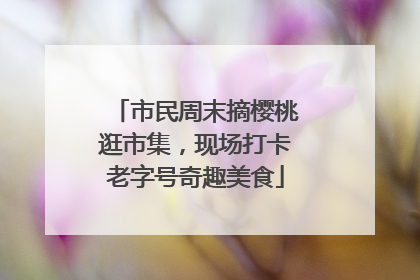 市民周末摘樱桃逛市集，现场打卡老字号奇趣美食