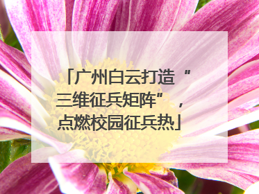 广州白云打造“三维征兵矩阵”，点燃校园征兵热