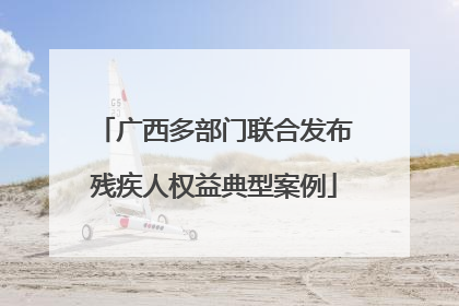 广西多部门联合发布残疾人权益典型案例