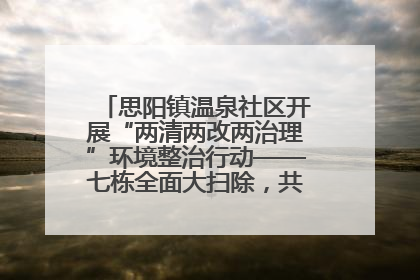 思阳镇温泉社区开展“两清两改两治理”环境整治行动——七栋全面大扫除，共建洁净家园