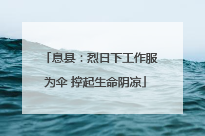 息县：烈日下工作服为伞 撑起生命阴凉