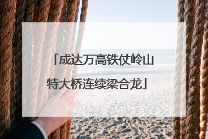 成达万高铁仗岭山特大桥连续梁合龙