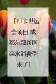 打卡世运会项目 成都东部新区亲水消费季来了