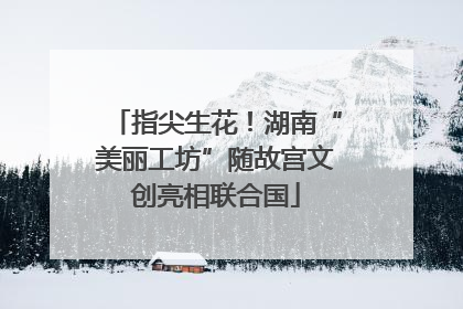 指尖生花！湖南“美丽工坊”随故宫文创亮相联合国