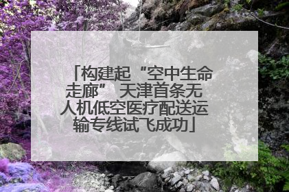 构建起“空中生命走廊” 天津首条无人机低空医疗配送运输专线试飞成功