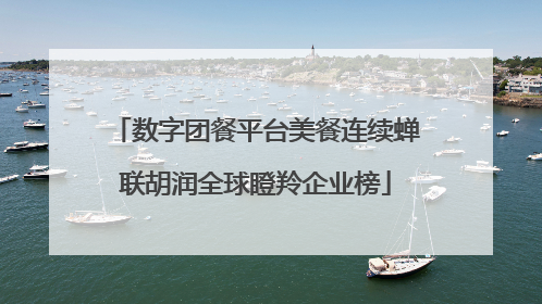 数字团餐平台美餐连续蝉联胡润全球瞪羚企业榜