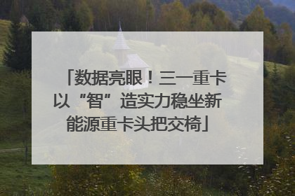 数据亮眼！三一重卡以“智”造实力稳坐新能源重卡头把交椅