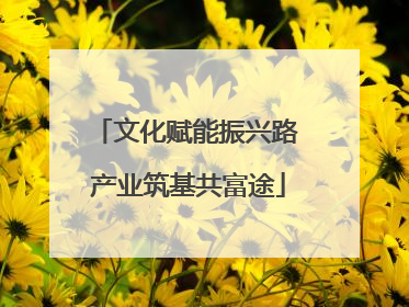 文化赋能振兴路 产业筑基共富途