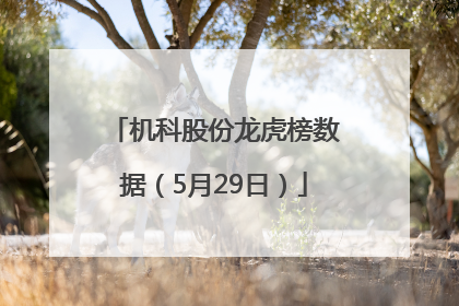机科股份龙虎榜数据（5月29日）