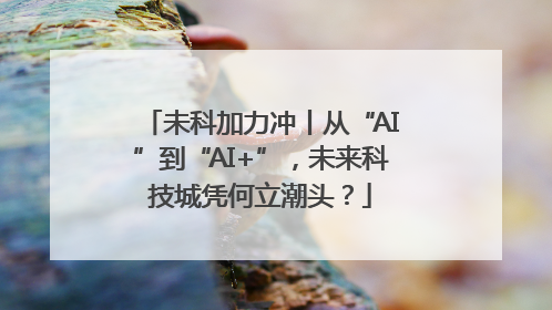 未科加力冲丨从“AI”到“AI+”，未来科技城凭何立潮头？