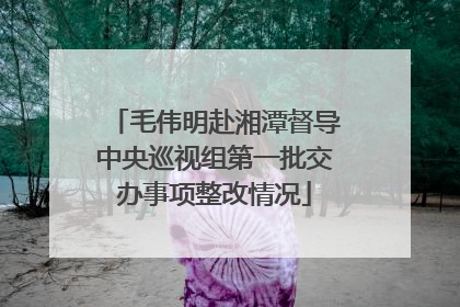 毛伟明赴湘潭督导中央巡视组第一批交办事项整改情况