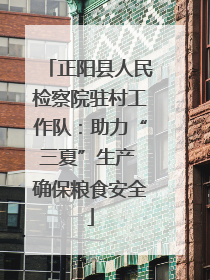 正阳县人民检察院驻村工作队：助力“三夏”生产 确保粮食安全