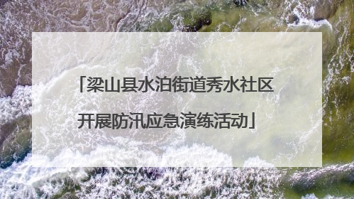 梁山县水泊街道秀水社区开展防汛应急演练活动