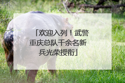 欢迎入列！武警重庆总队千余名新兵光荣授衔