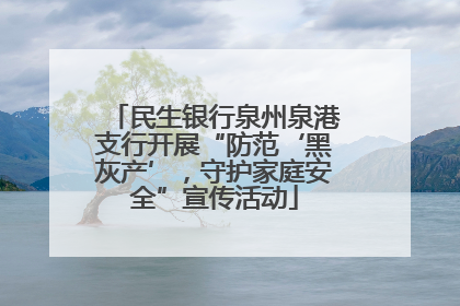 民生银行泉州泉港支行开展“防范‘黑灰产’，守护家庭安全”宣传活动