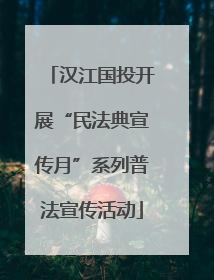 汉江国投开展“民法典宣传月”系列普法宣传活动