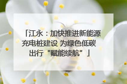 江永：加快推进新能源充电桩建设 为绿色低碳出行“赋能续航”