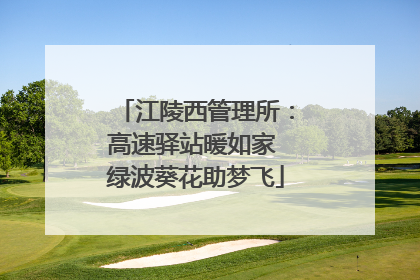 江陵西管理所：高速驿站暖如家 绿波葵花助梦飞