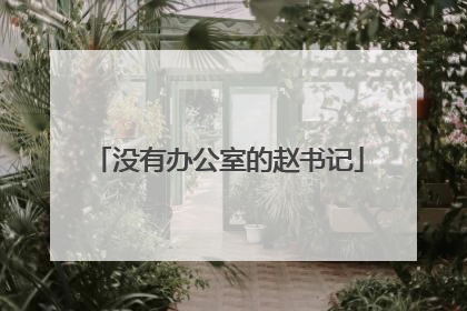 没有办公室的赵书记