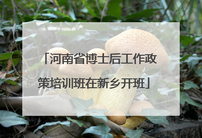 河南省博士后工作政策培训班在新乡开班