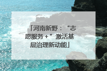 河南新野：“志愿服务＋”激活基层治理新动能