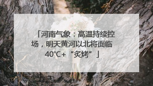 河南气象：高温持续控场，明天黄河以北将面临40℃+“炙烤”