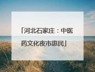 河北石家庄：中医药文化夜市惠民