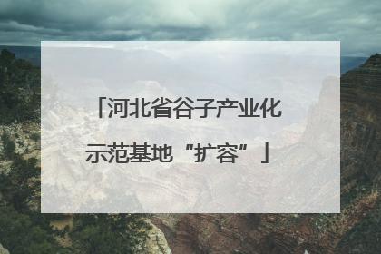 河北省谷子产业化示范基地“扩容”