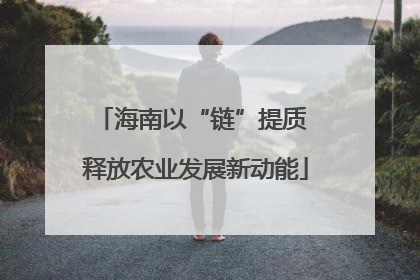 海南以“链”提质 释放农业发展新动能
