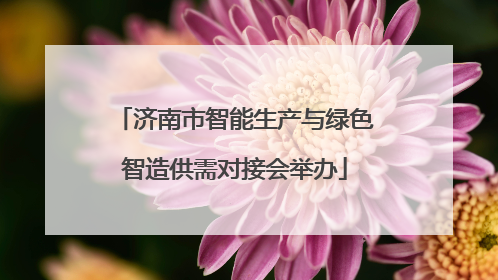 济南市智能生产与绿色智造供需对接会举办