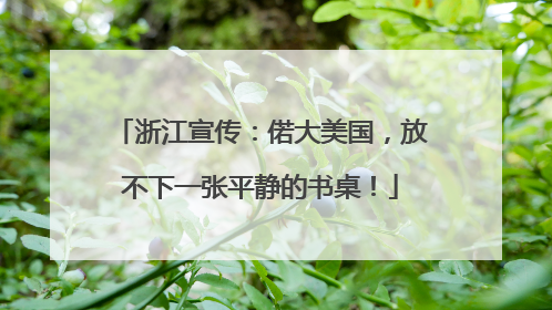浙江宣传：偌大美国，放不下一张平静的书桌！