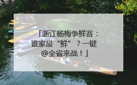 浙江杨梅争鲜赛：谁家最“鲜”？一键@全省来战！
