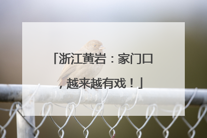 浙江黄岩：家门口，越来越有戏！