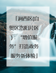 涧西区(自贸区洛阳片区)：“增值服务”打造政务服务新体验