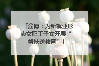 淄博：为新就业形态女职工子女开展“帮扶送教育”