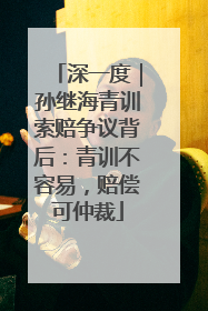 深一度｜孙继海青训索赔争议背后：青训不容易，赔偿可仲裁