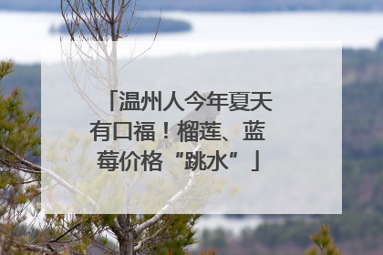 温州人今年夏天有口福！榴莲、蓝莓价格“跳水”