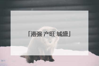港强 产旺 城盛