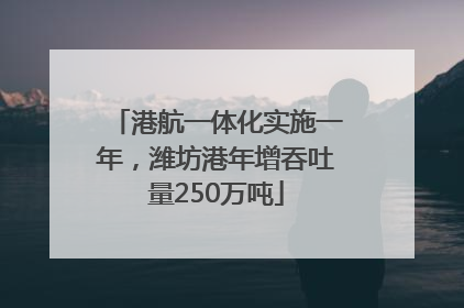 港航一体化实施一年，潍坊港年增吞吐量250万吨