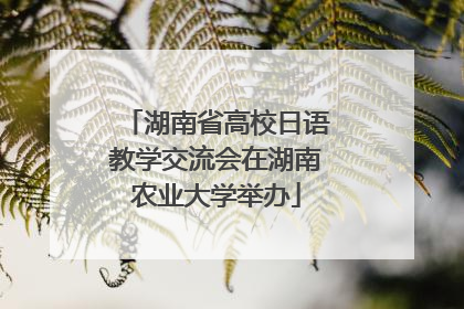 湖南省高校日语教学交流会在湖南农业大学举办