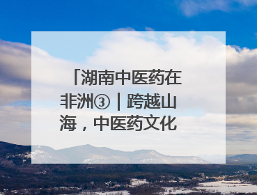 湖南中医药在非洲③｜跨越山海，中医药文化浸润非洲