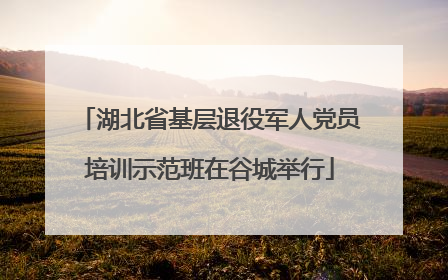 湖北省基层退役军人党员培训示范班在谷城举行