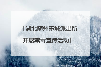 湖北随州东城派出所开展禁毒宣传活动