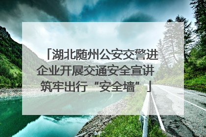 湖北随州公安交警进企业开展交通安全宣讲筑牢出行“安全墙”