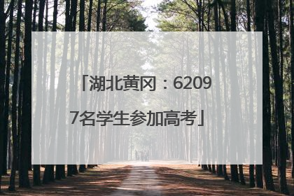 湖北黄冈：62097名学生参加高考