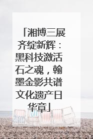 湘博三展齐绽新辉：黑科技激活石之魂，翰墨金影共谱文化遗产日华章
