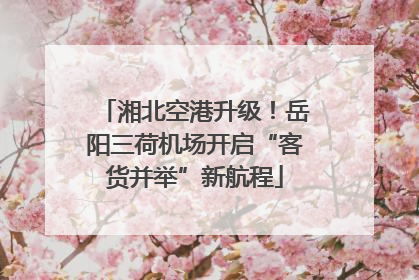 湘北空港升级！岳阳三荷机场开启“客货并举”新航程
