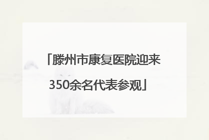 滕州市康复医院迎来350余名代表参观