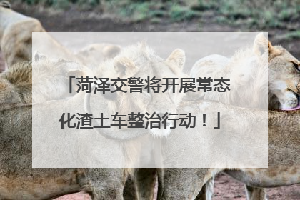 菏泽交警将开展常态化渣土车整治行动！