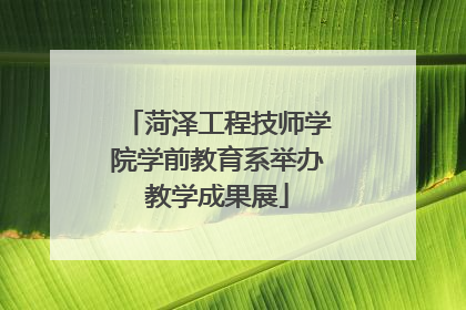 菏泽工程技师学院学前教育系举办教学成果展